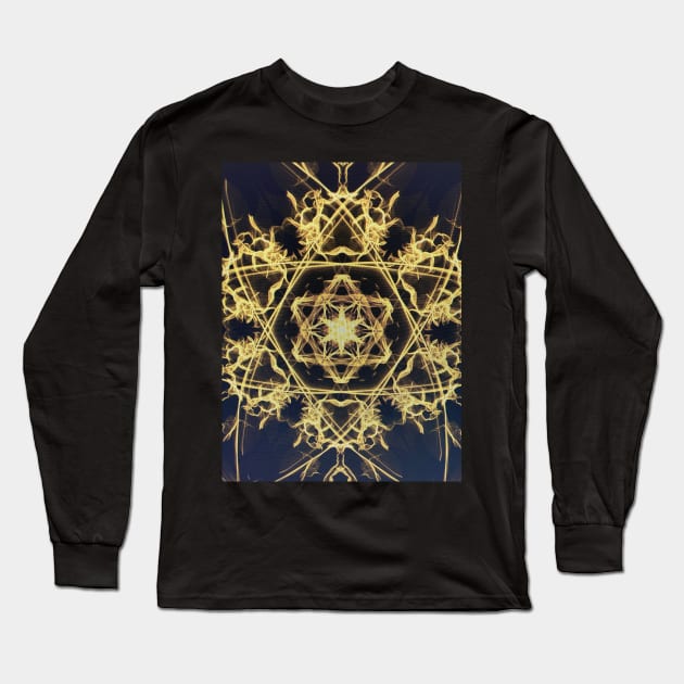 Gold Burst Long Sleeve T-Shirt by DarkAngel1200